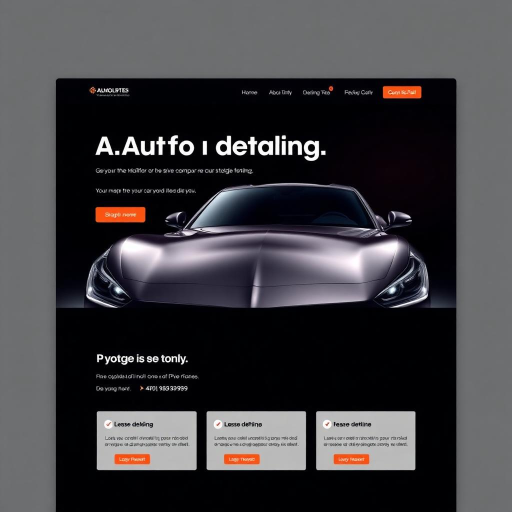 Auto Detailing Studio website design