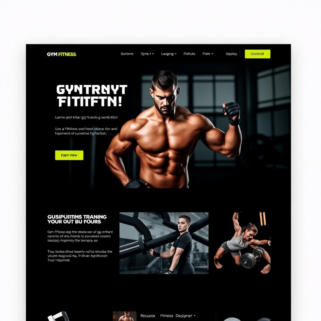 Gym & Fitness website design