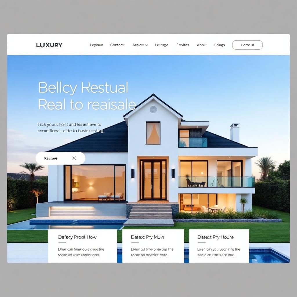 Luxury Estates website design